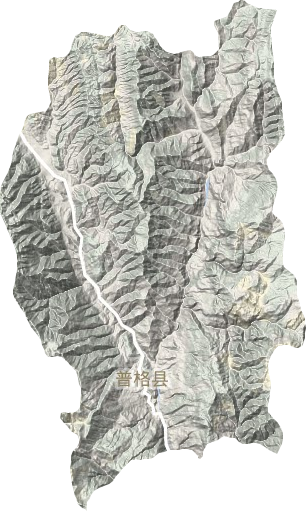 普格县地形地图