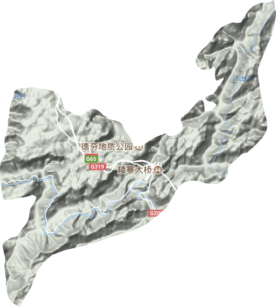 矮寨镇地形地图