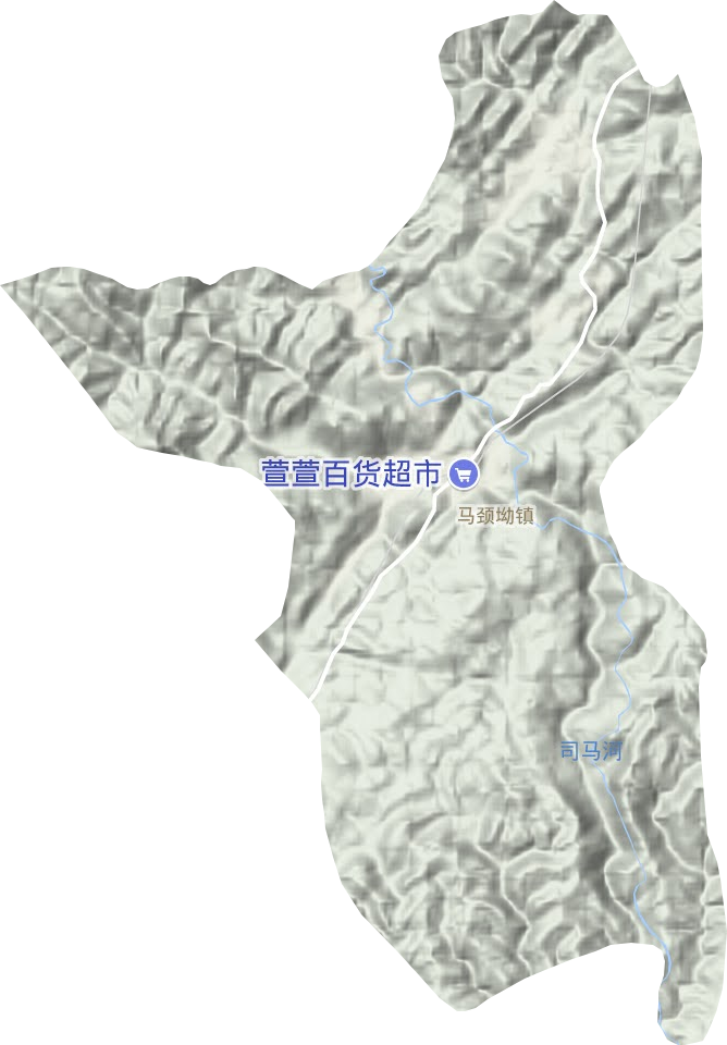 马颈坳镇地形地图