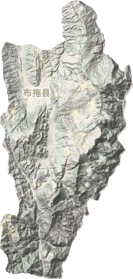 布拖县地形地图