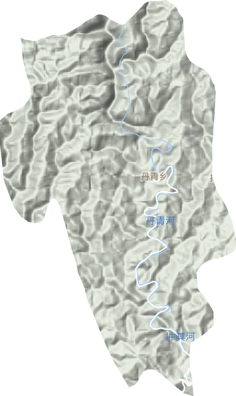 丹青镇地形地图