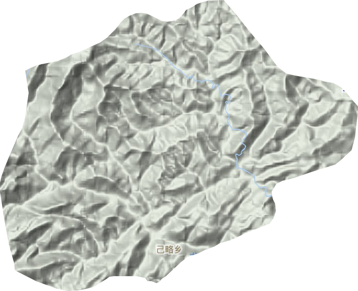 已略乡地形地图
