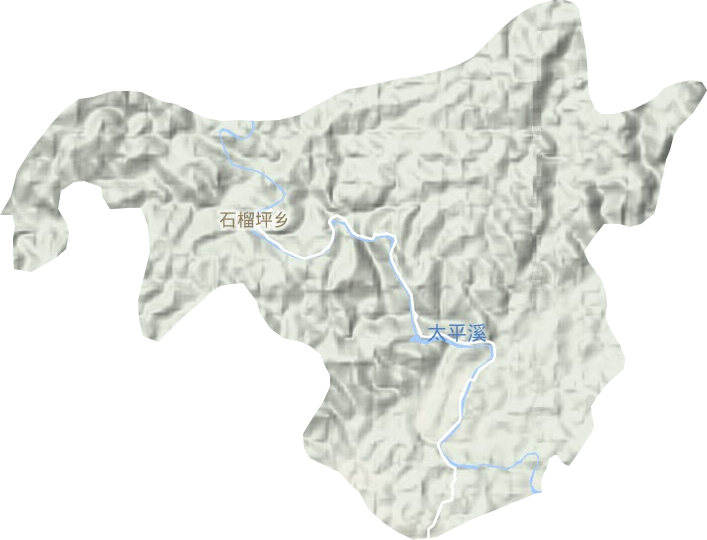 石榴坪乡地形地图