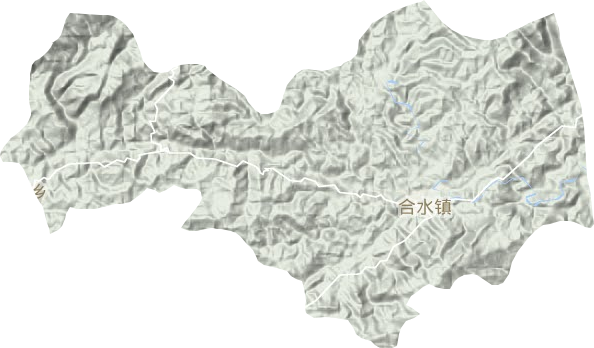 合水镇地形地图