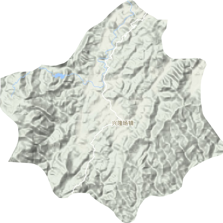 兴隆场镇地形地图