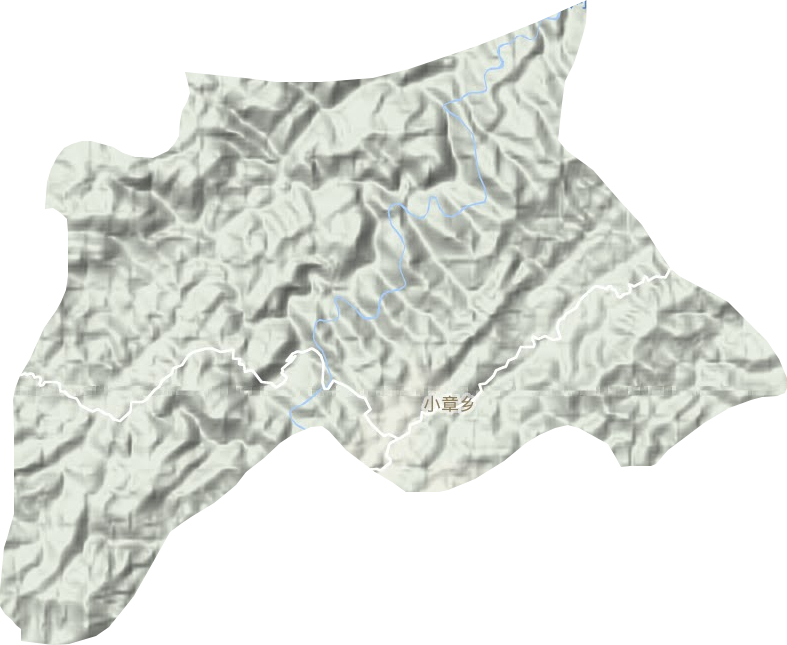 小章乡地形地图