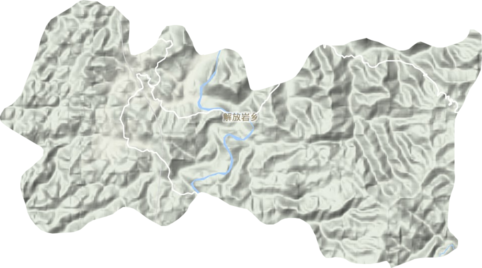 解放岩乡地形地图