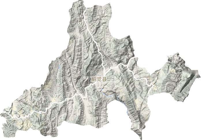 昭觉县地形地图