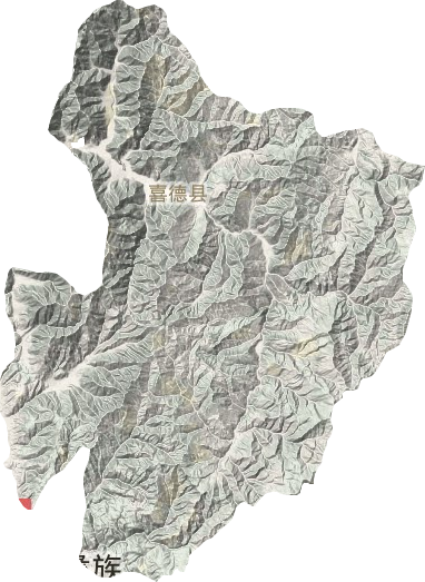 喜德县地形地图