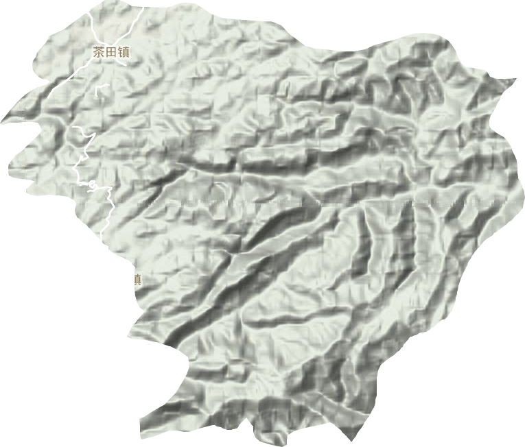 茶田镇地形地图