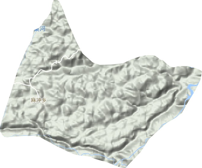麻冲乡地形地图