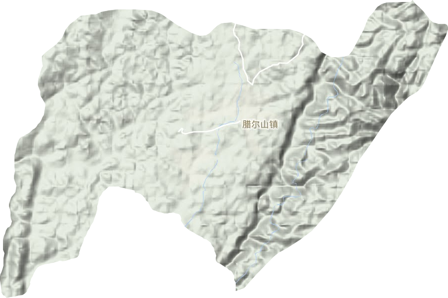 腊尔山镇地形地图