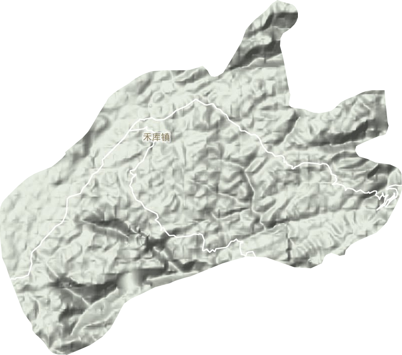 禾库镇地形地图