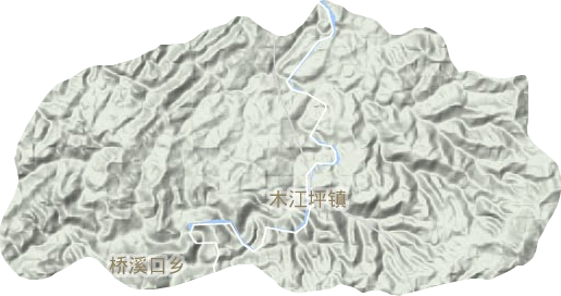 木江坪镇地形地图