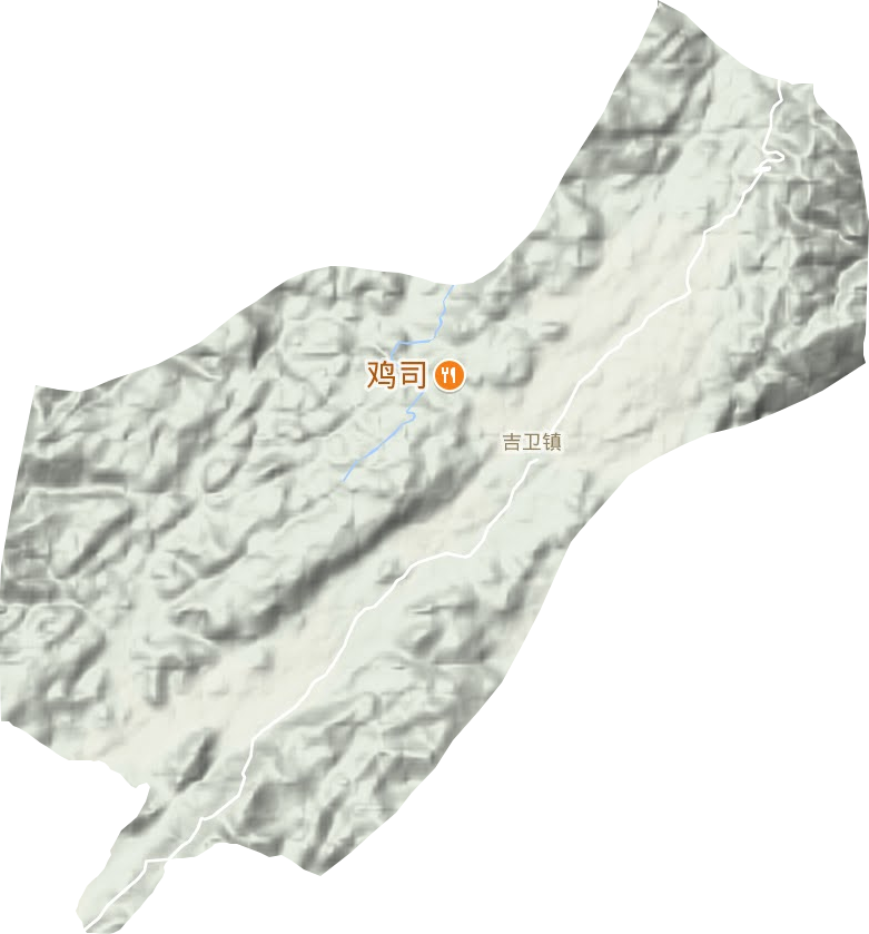 吉卫镇地形地图