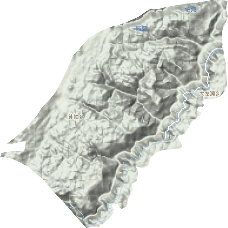 补抽乡地形地图