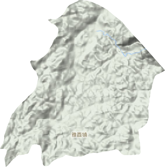 雅酉镇地形地图