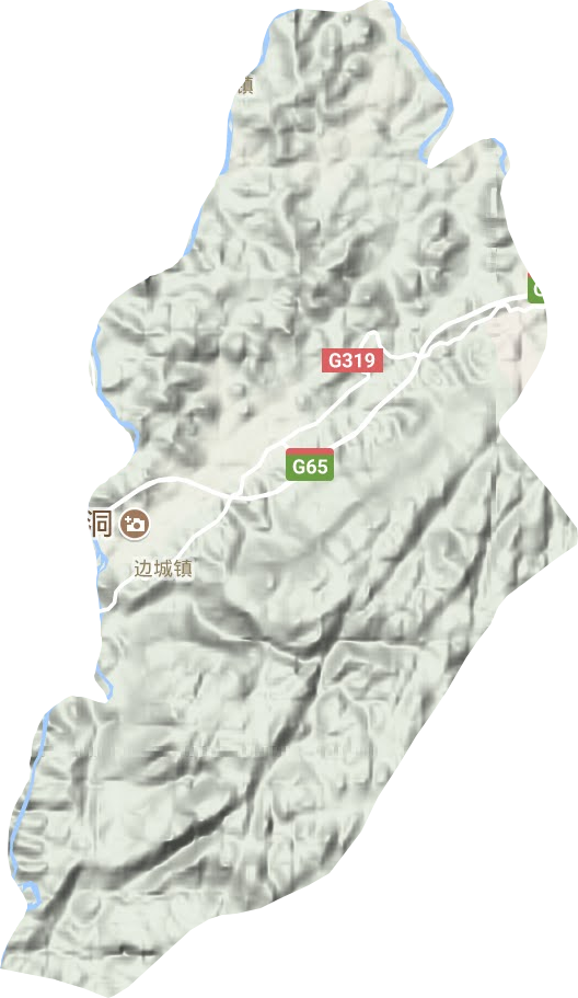 边城镇地形地图