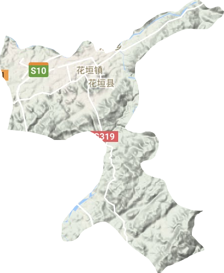 花垣镇地形地图