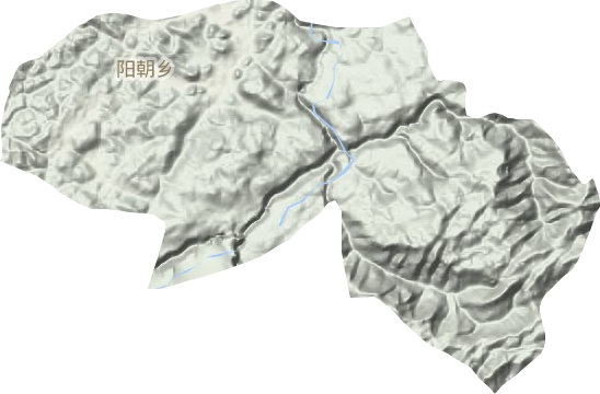 阳朝乡地形地图