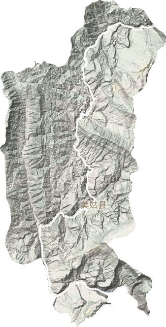 美姑县地形地图