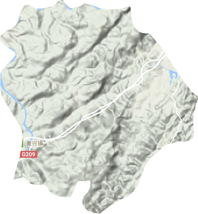 复兴镇地形地图