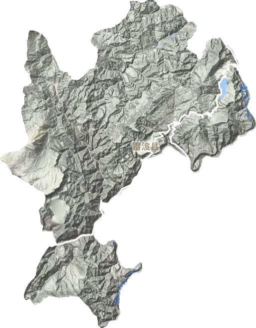 雷波县地形地图