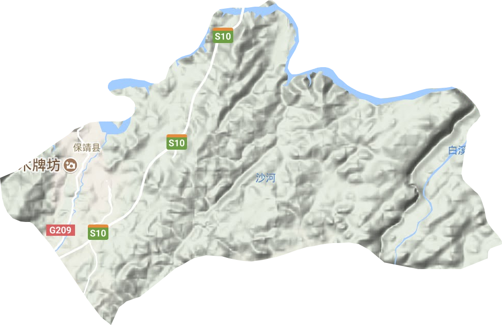 迁陵镇地形地图