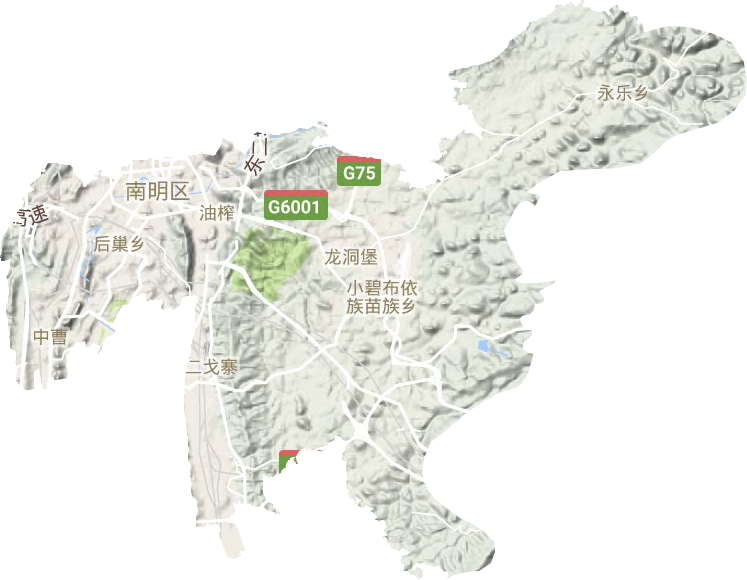 南明区地形地图