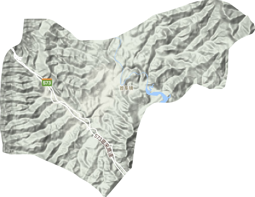 首车镇地形地图