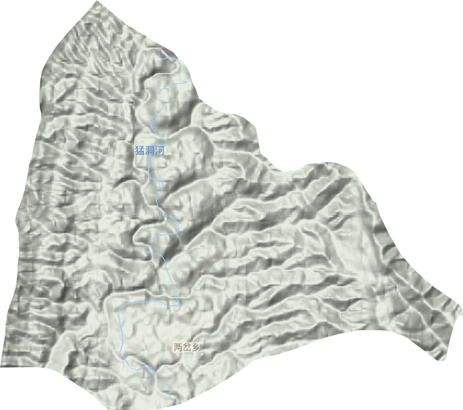 两岔乡地形地图