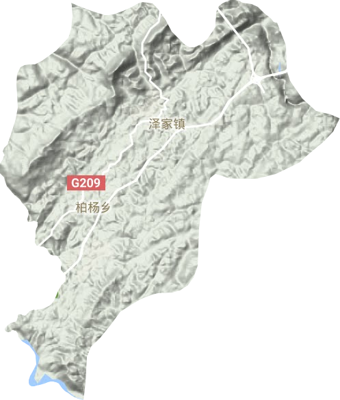 泽家镇地形地图