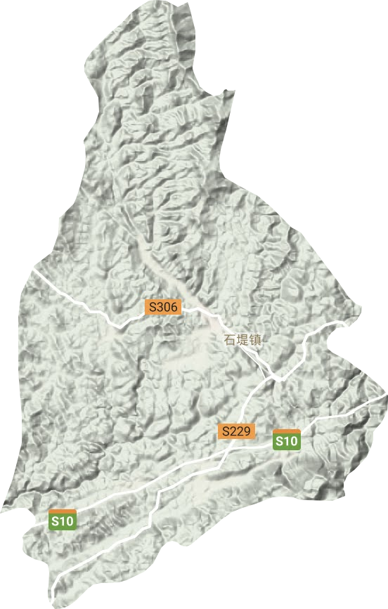 石堤镇地形地图