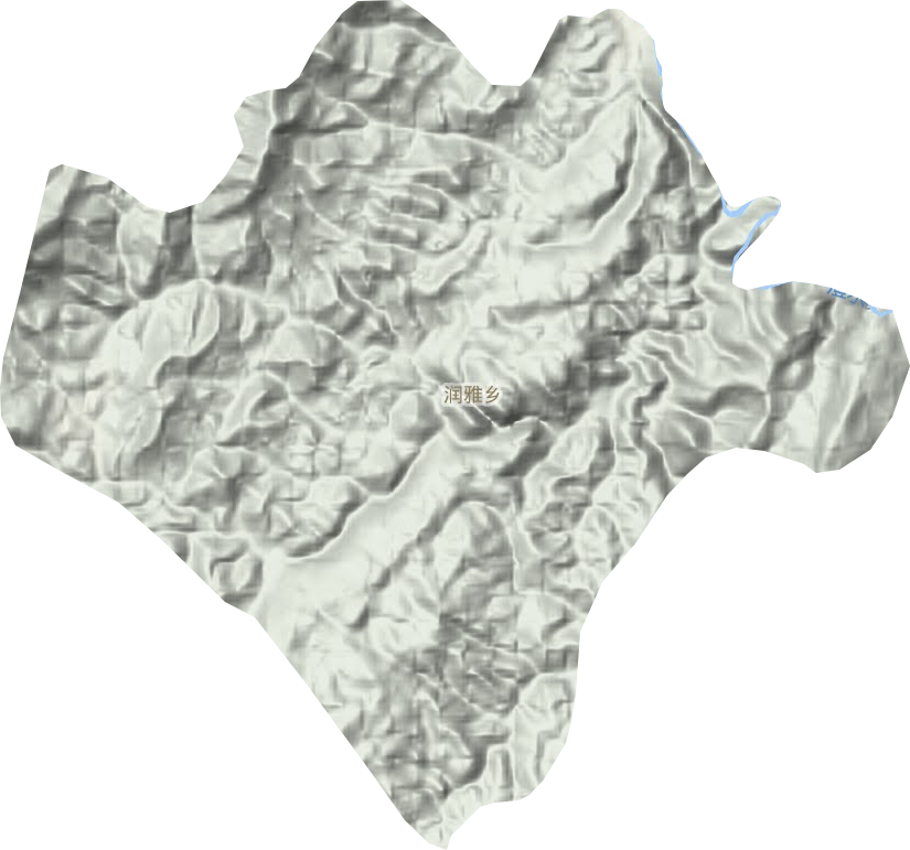 润雅乡地形地图