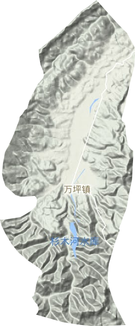 万坪镇地形地图