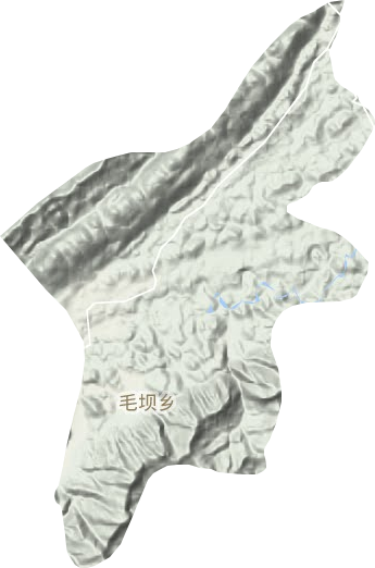 毛坝乡地形地图