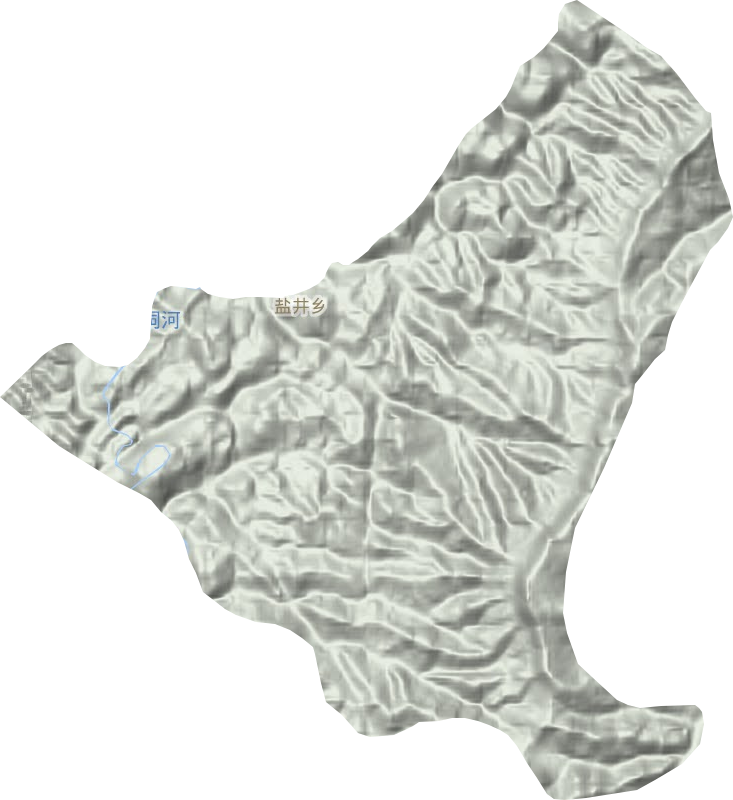 盐井乡地形地图