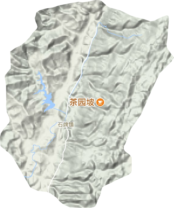 石牌镇地形地图