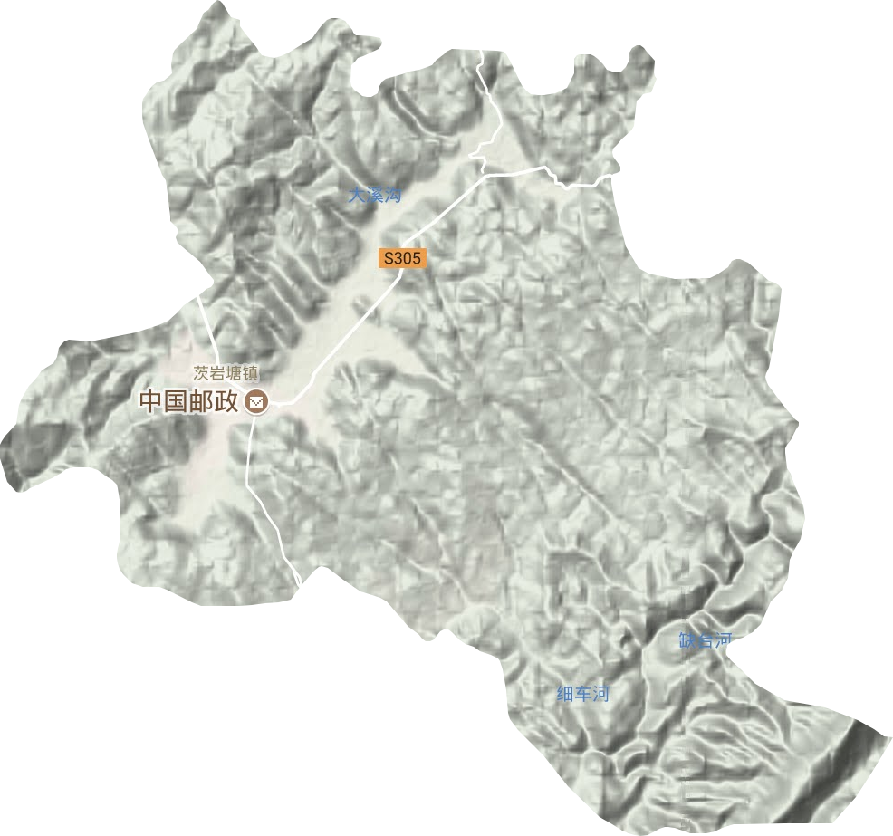 茨岩塘镇地形地图