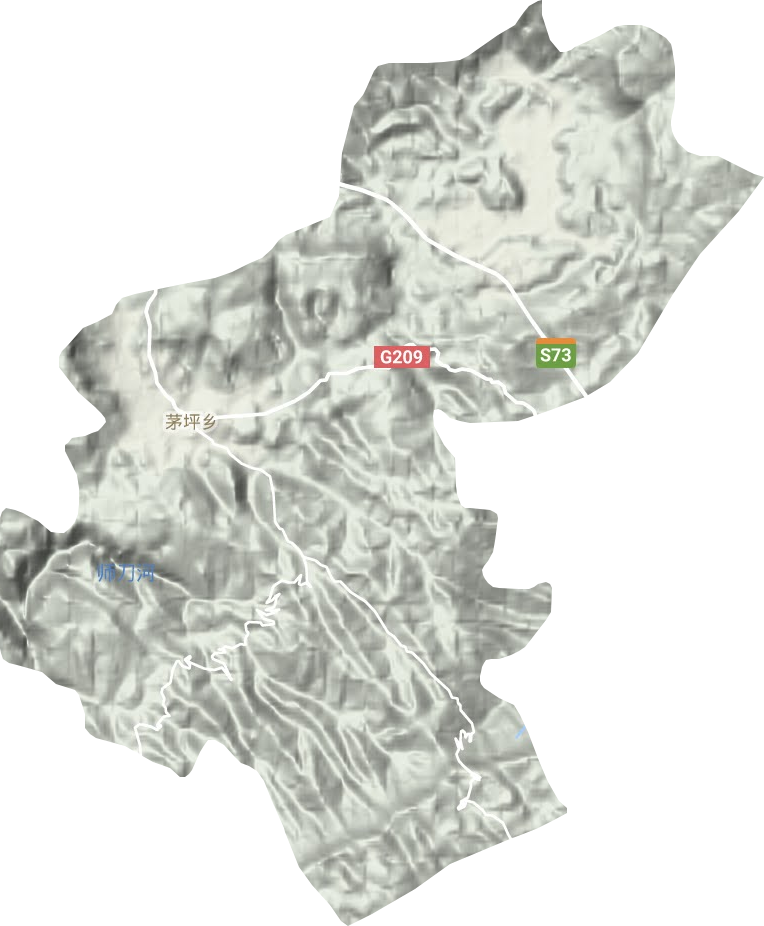 茅坪乡地形地图
