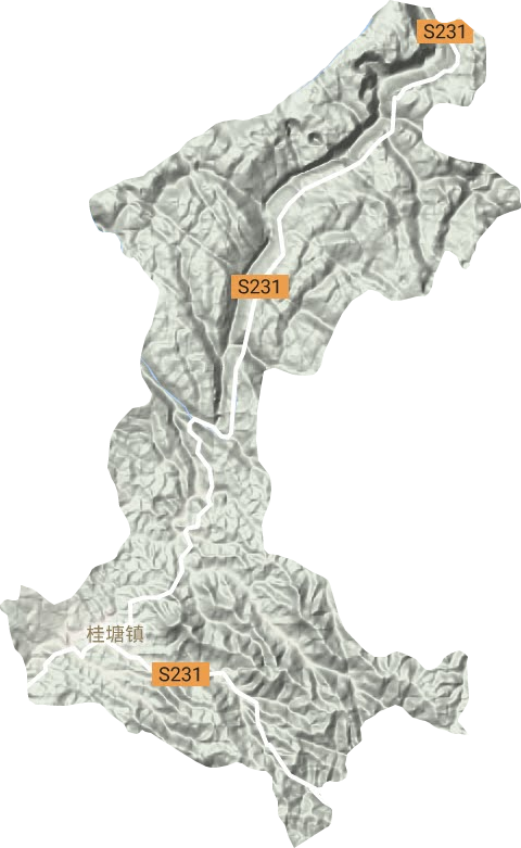 桂塘镇地形地图
