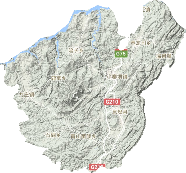 息烽县地形地图