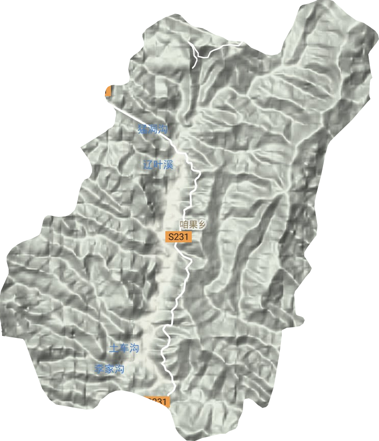 咱果乡地形地图