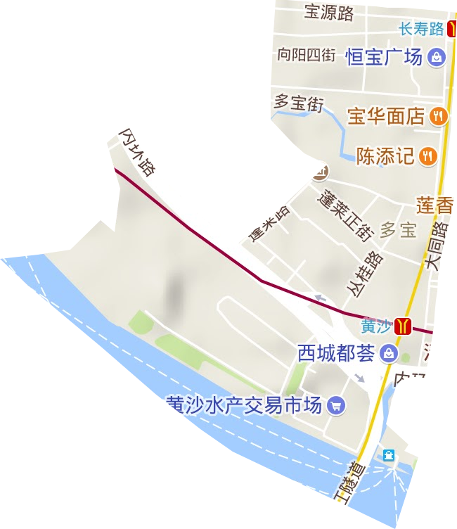 多宝街道地形地图