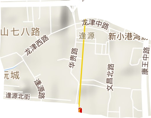 逢源街道地形地图