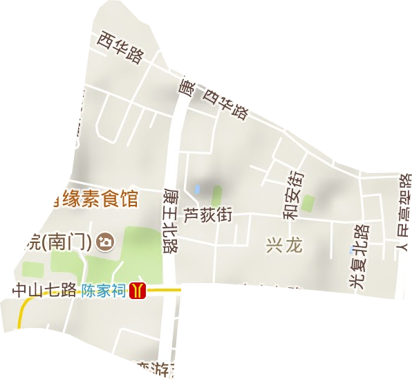 金花街道地形地图
