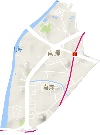 南源街道地形地图