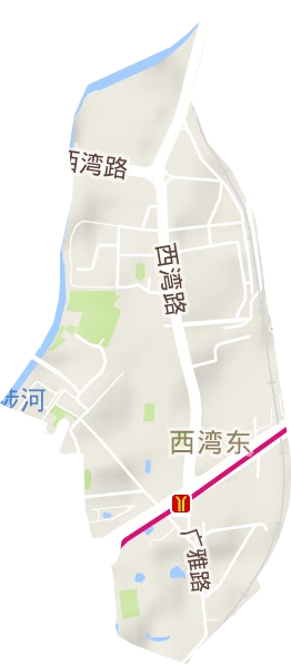 西村街道地形地图