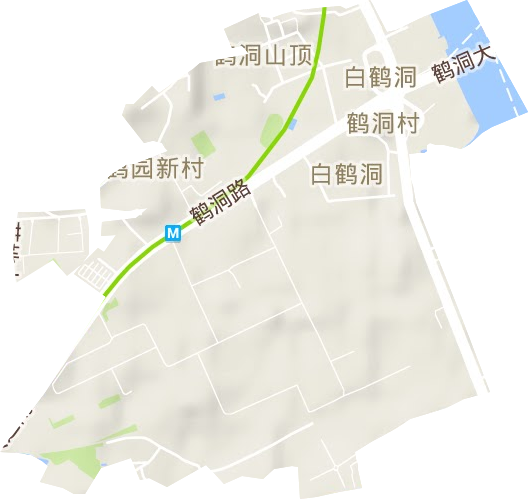 白鹤洞街道地形地图