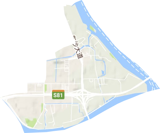 东沙街道地形地图